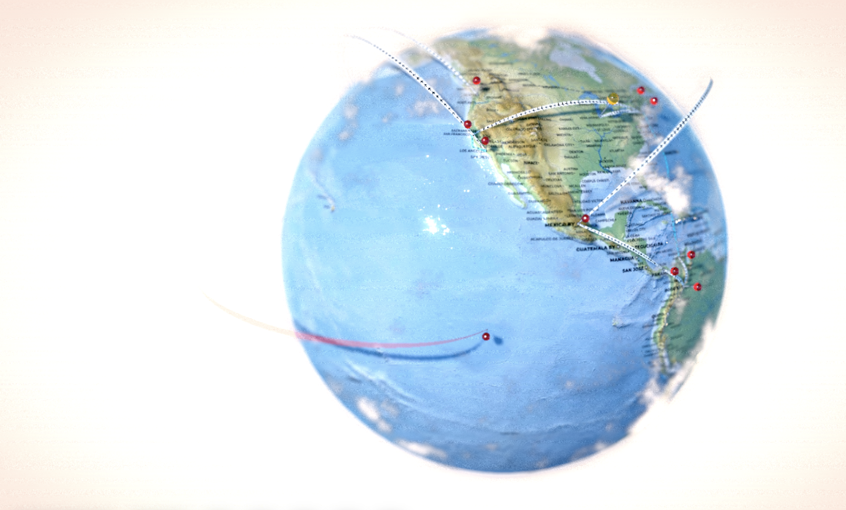 Trailmarks interactive 3D globe