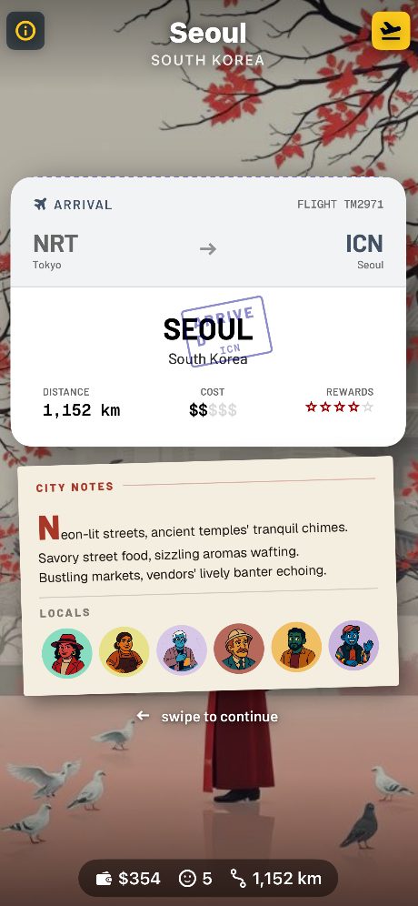 Arriving in Seoul, South Korea
