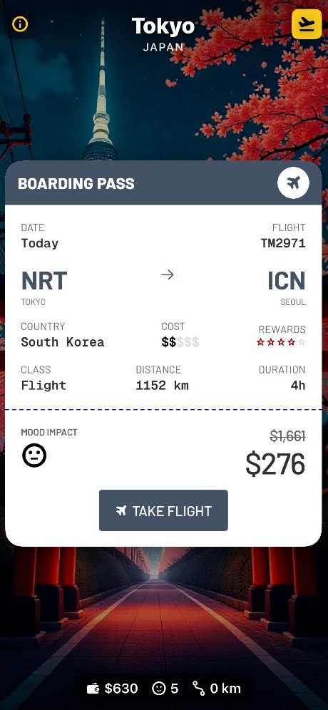 Taking a flight to the next city